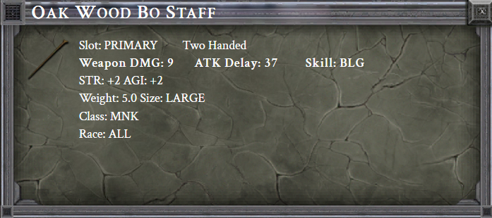 OAK WOOD BO STAFF item card